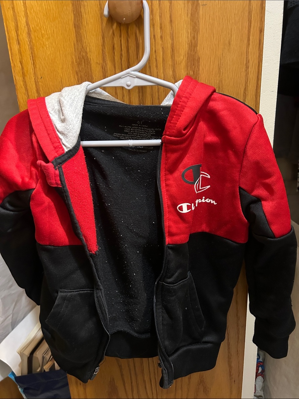 Champion Toddler Boys 2 Piece Hoodie & Jogger Set Black Red Size 3T